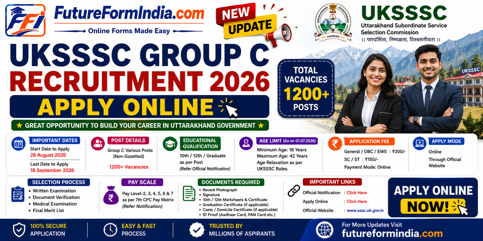 UKSSSC Group C Recruitment 2026 - Apply Online 